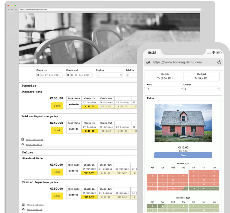Online Booking System for vacation rental, hotel